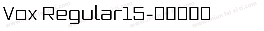 Vox Regular15字体转换
